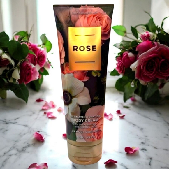 Bath and Body Works BUNDLE Rose Vanilla Moisturizing Lotion and Rose Hydrating - Picture 2 of 5
